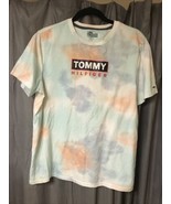 Vtg Tommy Hilfiger Men&#39;s M Tie-dye T-shirt Abstract Pastels Orange Blue ... - £13.91 GBP