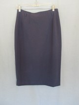 Amanda + Chelsea skirt pencil straight Sz 4 slate blue/gray lined knee l... - $14.65