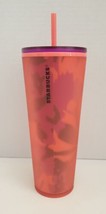 Starbucks 2022 Spring Red Floral Soft Touch Venti 24oz Tumbler - £19.35 GBP