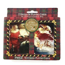 Coca-Cola Nostalgic Playing Cards in Tin Raised Graphic Limited Edition - $310.46 MXN