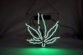 Brand New Leaf High Life Art Garage Real Neon Light Sign 10&quot;x10&quot; [high Q... - £55.15 GBP