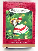 VINTAGE 2000 Hallmark Keepsake Christmas Ornament Feliz Navidad Mice Maracas - £11.89 GBP
