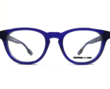 Alexander McQueen Eyeglasses Frames MQ0033O 003 Clear Blue Silver 49-20-140 - $65.23