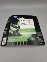 HP OfficeJet 933 XL 3 Pack Genuine Cartridges High Yield exp 2/23 - £23.73 GBP