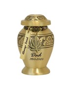 Brass Marijuana Leaf Mini Love Charms™ Urn - $27.28 CAD