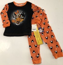 Disney Girl&#39;s Minnie Mouse Halloween Long Sleeve Pajama Set NWT Size: 12M - £11.19 GBP