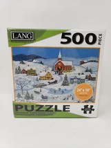 Lang 500 Pc Jigsaw Puzzle - New - Snowy Evening - $21.99