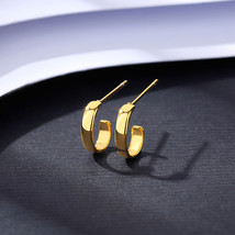 Ear Buckle Earrings Sterling Silver S925 Women&#39;s Fashion Simple Niche Jewelry - £14.03 GBP