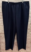 Alfred Dunner Pants Womens 24W Classics Navy Proportioned Medium NEW 44x30 - $23.20