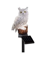 Trenton Gifts LED Solar Owl Light, Garden Stake - White - £11.03 GBP