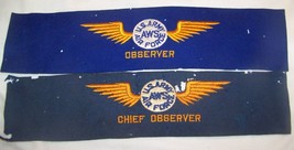 WWII US AAF AWS CHIEF AIR OBSERVER LOT ARMBANDS ARMY - $24.74