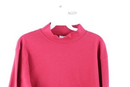 Vtg 90s LL Bean Mens Small Blank Long Sleeve Turtleneck Sweater Shirt Red USA - £31.61 GBP