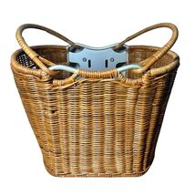 Vintage Style Wicker / Rattan Bike Basket w/ Quick Release Bracket for B... - $19.55
