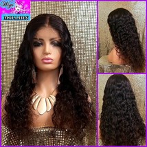 Virgin Hair Iris&quot; 4*4 Lace Closure Virgin Hair  Wig, Water Wave, 26 inches, 150% - £137.48 GBP