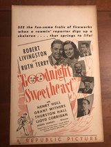 Goodnight Sweetheart 1944 Orginal Movie Poster Window Card Robert Living... - £13.14 GBP