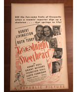 Goodnight Sweetheart 1944 Orginal Movie Poster Window Card Robert Living... - £11.12 GBP