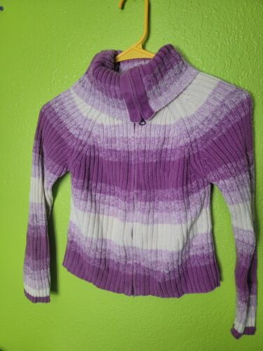 Primary image for Christie Brooks Sweater Pullover Ramie Cotton Blend Purple Size Small Striped