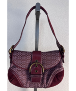 COACH Authentic Coach Mini Signature Soho Shoulder Burgundy Handbag 6818... - $7,264.08 MXN