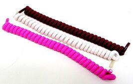 3 Maroon Pink White Spiral Laces No Headache Sun Visor 6 inches US Selle... - $11.87