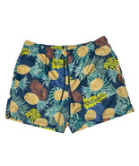 George Men Size XL (Meas 36x5) Blue Floral Pineapple Swim Trunks Elastic... - £7.00 GBP
