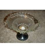 DUCHIN WEIGHTED STERLING SILVER CANDY DISH CUT GLASS - $372.21 MXN