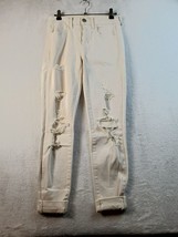 American Eagle Outfitters Jeans Womens 4 Beige Cotton Distressed Pockets... - $20.19