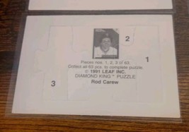 1991 Leaf Donruss Diamond King Rod Carew Twins Complete Puzzle Set 1-63 (VG) - $9.85