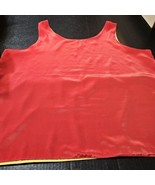 Reversible Satin Tank Top Hand Made Tagless Womens 2XL Red Blue Yellow B... - £9.86 GBP
