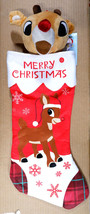 Rudolph The RED-NOSED Reindeer Gemmy 5286385 21&quot; Musical Stocking - New! - £21.34 GBP