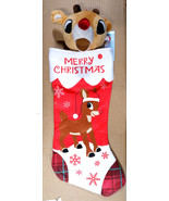 RUDOLPH THE RED-NOSED REINDEER GEMMY 5286385 21&quot; MUSICAL STOCKING - NEW! - £21.44 GBP