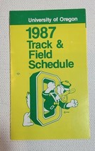 Vintage 1980s Oregon Ducks Mini Pocket Schedule 1987 Track and Field Donald Duck - £7.26 GBP