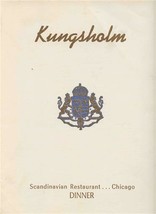 Kungsholm Restaurant Menu &amp; Miniature Grand Opera Souvenir Program Chicago 1956 - £45.89 GBP