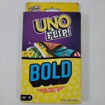 Uno Flip! and Bold Card Games - 2 games in one pack New Family Night Boa... - $9.12