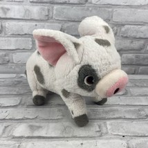 Disney Store Moana Pua Plush Pig Stuffed Animal Toy White Gray Pink 8&quot; Tall - £10.53 GBP