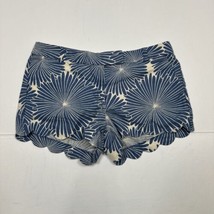 J Crew Women Size 12 (Measure 32x3) Blue Floral Chino Shorts - £9.73 GBP