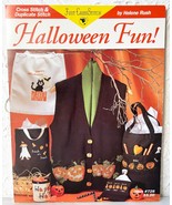 Halloween Fun! Cross Stitch Designs Pumpkins-Black Cat-Ghost-Candy Corn ... - £7.43 GBP