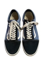 Vans Old Skool Lace Up Low Blue 500714 Womens 9.5 Shoes Suede/Canvas EUC - £37.87 GBP
