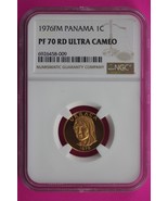 1976 Panama PF 70 Red Ultra Cameo Proof 1 Centesimo Coin NGC Slab Top Po... - $204.80 CAD