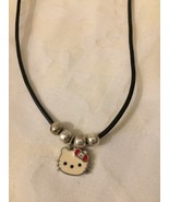 Childrens Necklace Girls Hello Kitty with Red Hair Bow Charm Necklace Je... - £6.74 GBP