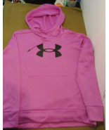 EUC DESIGNER UNDER ARMOR LOOSE FIT COMFY PULLOVER FUSCIA HOODIE WOMENS S... - $22.83