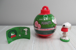 Peanuts Christmas figure Snoopy with food bowl opened blind surprise orn... - $8.63
