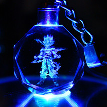 Dragon Ball Dragonball Z Son Goku Crystal Key Chain Keyring LED Pendant - $11.87
