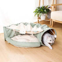 Foldable Cat Tunnel Cat Channel Cat Litter Cat Bed Cat Villa Detachable Pet Litt - £58.81 GBP