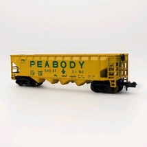 Vintage Minitrix N Scale Gauge 3279 Peabody 4 Bay Open Hopper Yellow Green - $286.21 MXN
