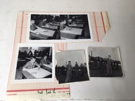 Lot. 5 1960&#39;s black &amp; white Photos Mounted Military Training Boot Camp Vietnam ? - £7.85 GBP