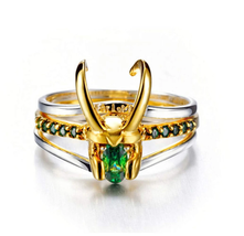 Superhero Thor Loki Helmet Ring Pack of 3 Stacking Unisex Ring in 925 Sterling S - £51.77 GBP