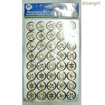 Sheets of Stickers Scrapbooking Gifts Christmas Silver or Gold - £3.16 GBP