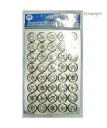 Sheets of Stickers Scrapbooking Gifts Christmas Silver or Gold - £3.23 GBP