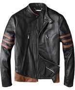 LJD- Store Men&#39;s X-Men Logan Wolverine Dark Brown Genuine Soft Leather J... - £72.42 GBP+