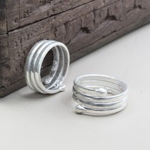 Ethnic Beautiful Real Silver Toe Rings Indian Handmade bichia Pair foot ring - £22.40 GBP
